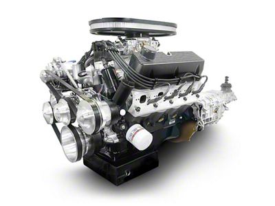 BluePrint Engines Cobra Edition Builder Series Small Block Ford 427 C.I. 541 HP Carbureted Crate Engine and TKX Manual Transmission with Polished Pulley Kit