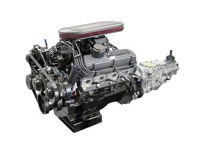 BluePrint Engines Mustang Edition Builder Series Small Block Ford 347 C.I. 415 HP Fuel Injected Crate Engine and TKX Manual Transmission with Black Pulley Kit