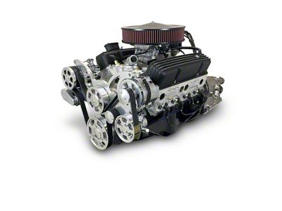 BluePrint Engines Standard Edition Builder Series Small Block Chevy 383 C.I. 436 HP Fuel Injected Crate Engine and 700R4 Automatic Transmission with Polished Pulley Kit