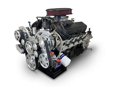 BluePrint Engines Standard Edition Builder Series Small Block Ford 302 C.I. 370 HP Carbureted Crate Engine and TKX Manual Transmission with Polished Pulley Kit