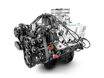 BluePrint Engines Small Block Ford 302 C.I. 361 HP Deluxe Dressed Fuel Injected Rear Sump Crate Engine with Black Pulley Kit