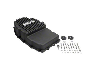 B&M 8L90E Accumulator Hi-Tek Deep Transmission Pan; Black (19-24 Silverado 1500)