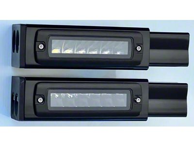 BMC Lights 3-Inch Hitch Bar Lighting Kit with Race Sport 7-Inch Blackout Series Lights; Flood Beam (17-25 F-250 Super Duty)