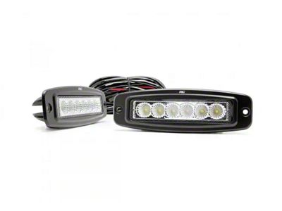 BMC Lights 3-Inch Hitch Bar Lighting Kit with Rough Country 7-Inch Chrome Series Lights; Flood Beam (17-25 F-250 Super Duty)