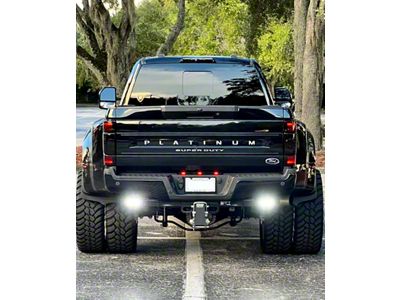 BMC Lights 3-Inch Hitch Bar Lighting Kit with Rigid 6-Inch Midnight Series SR-Q Pro Lights; Diffused Beam (17-24 F-350 Super Duty)