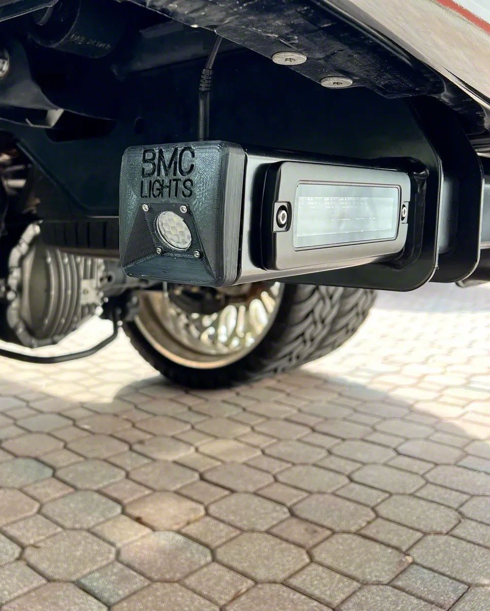 BMC Lights F350 Super Duty 3Inch Hitch Bar Lighting Kit with Rigid 6Inch Midnight Series SRQ