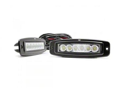 BMC Lights 3-Inch Hitch Bar Lighting Kit with Rough Country 6-Inch Lights; Flood Beam (19-24 RAM 3500)
