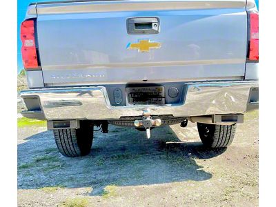 BMC Lights 3-Inch Hitch Bar Lighting Kit with Race Sport 7-Inch Street Series Lights; Flood Beam (14-18 Silverado 1500)