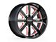 BMF Wheels Hustle R Gloss Black Milled with Red Windows 6-Lug Wheel; 20x10; -25mm Offset (04-08 F-150)