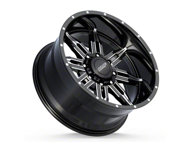 BMF Wheels Roulette Gloss Black Milled 8-Lug Wheel; 22x10.5; -25mm Offset (06-08 RAM 1500 Mega Cab)