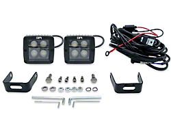 Body Armor 4x4 Blackout LED Cube Lights; Flood Beam (Universal; Some Adaptation May Be Required)