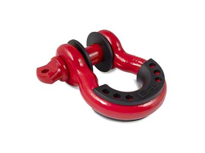 Body Armor 4x4 3/4-Inch D-Ring with Isolator; Red