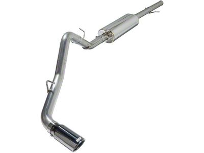 Bold Performance Single Exhaust System with Black and Polished Tip; Side Exit (10-13 4.8L Sierra 1500)