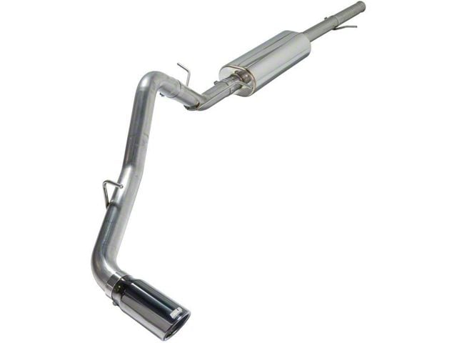 Bold Performance Single Exhaust System with Black and Polished Tip; Side Exit (04-06 4.8L Sierra 1500)