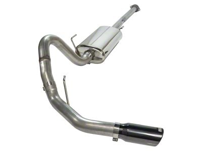 Bold Performance Single Exhaust System with Black and Polished Tip; Side Exit (15-20 5.0L F-150)