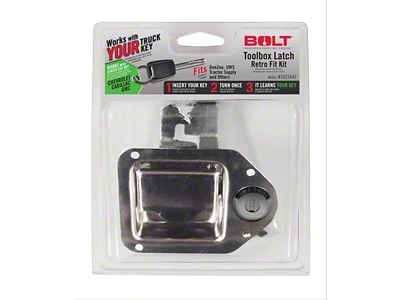 BOLT Lock Toolbox Latch Retro-Fit Kit for Center Cut Keys