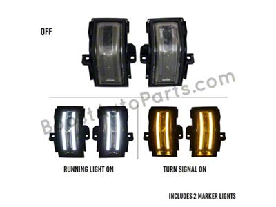 Boost Auto Parts Sequential Switchback Towing Mirror Lights with Spotlight and Startup Sequence; Smoked (15-25 F-150)