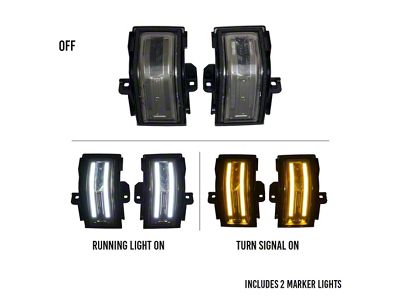 Boost Auto Parts Towing Mirror Lights with Smoked Sequential Switchback Turn Signals and Spot Light; Black (17-22 F-250 Super Duty)