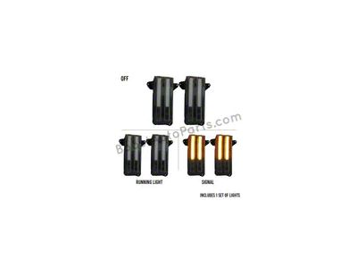 Boost Auto Parts Sequential Signal Towing Mirror Marker Lights with Spotlight; Clear (20-26 Sierra 2500 HD)