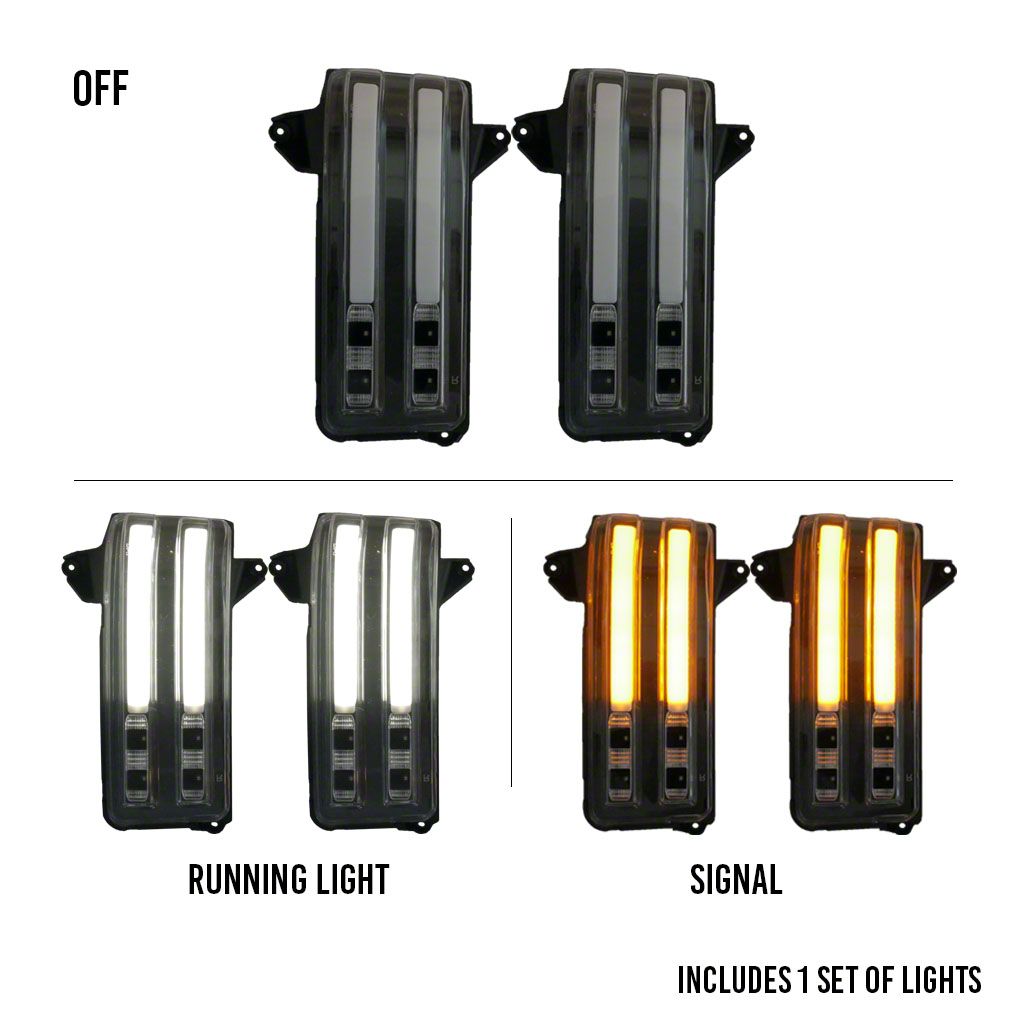 LED Switchback Tow Mirror Signal Light For 2014-2018 Chevy Silverado & GMC Sierra - Smoked Lens
