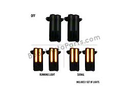 Boost Auto Parts Sequential Signal Towing Mirror Marker Lights with Running Light, Spotlight and Startup Sequence; Smoked (20-26 Silverado 2500 HD)