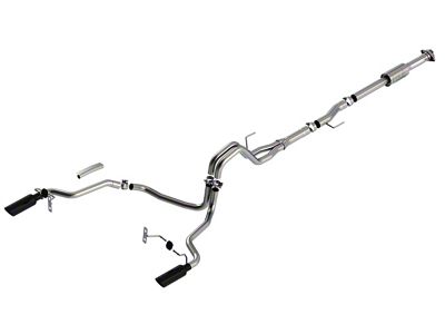 Borla ATAK Dual Exhaust System with Black Chrome Tips; Rear Exit (21-24 2.7L EcoBoost F-150)