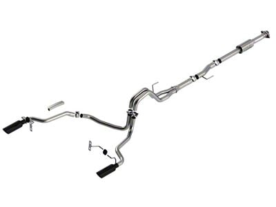 Borla ATAK Dual Exhaust System with Black Chrome Tips; Rear Exit (21-23 2.7L EcoBoost F-150)