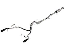 Borla S-Type Dual Exhaust System with Black Chrome Tips; Rear Exit (21-23 2.7L EcoBoost F-150)