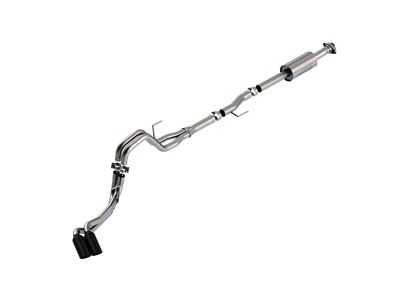 Borla S-Type Dual Exhaust System with Black Chrome Tips; Same Side Exit (21-25 2.7L EcoBoost F-150 w/o Factory Dual Exhaust)