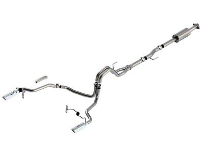 Borla S-Type Dual Exhaust System with Chrome Tips; Rear Exit (21-24 3.5L EcoBoost F-150, Excluding Raptor & Tremor)