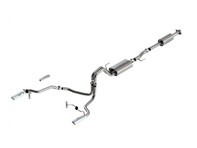 Borla Touring Dual Exhaust System with Chrome Tips; Rear Exit (21-24 3.5L EcoBoost F-150, Excluding Raptor & Tremor)