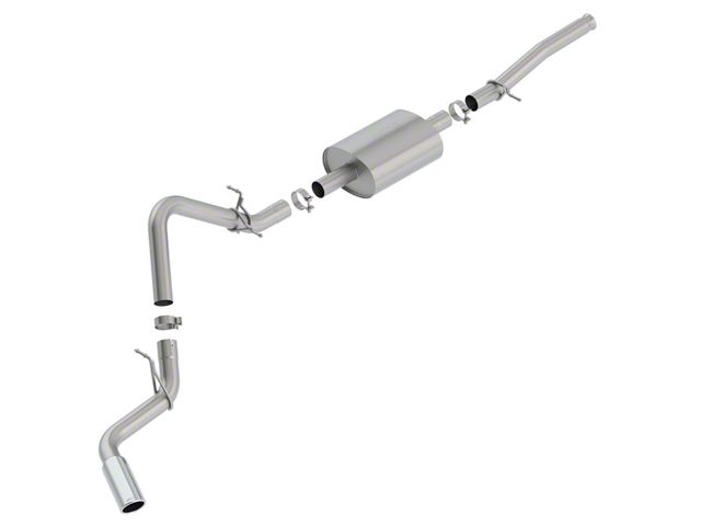 Borla S-Type Single Exhaust System with Chrome Tip; Side Exit (19-24 4.3L Silverado 1500)
