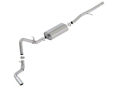 Borla Touring Single Exhaust System with Chrome Tip; Side Exit (19-24 4.3L Sierra 1500)