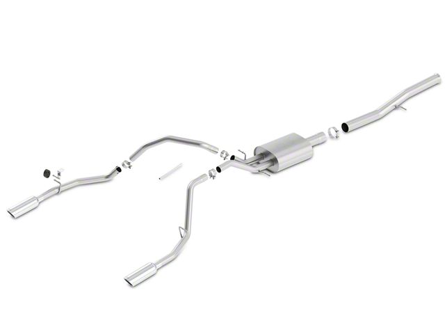 Borla ATAK Dual Exhaust System with Polished Tips; Rear Exit (14-18 6.2L Sierra 1500)