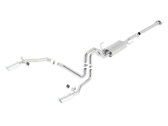 Borla ATAK Dual Exhaust System with Polished Tips; Rear Exit (11-14 5.0L F-150)