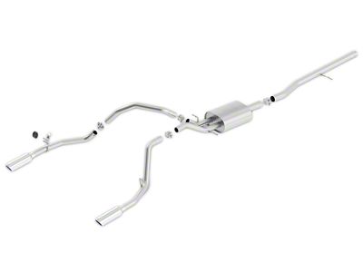 Borla ATAK Dual Exhaust System with Chrome Tips; Rear Exit (14-18 5.3L Silverado 1500)