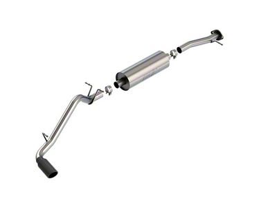 Borla S-Type Single Exhaust System with Black Chrome Tip; Side Exit (15-22 3.6L Canyon)
