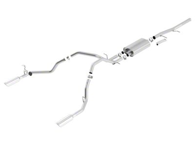 Borla S-Type Dual Exhaust System with Polished Tips; Rear Exit (09-13 4.8L Silverado 1500)