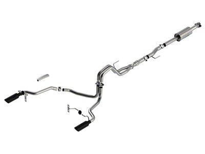 Borla ATAK Dual Exhaust System with Black Chrome Tips; Rear Exit (21-24 5.0L F-150, Excluding Tremor)