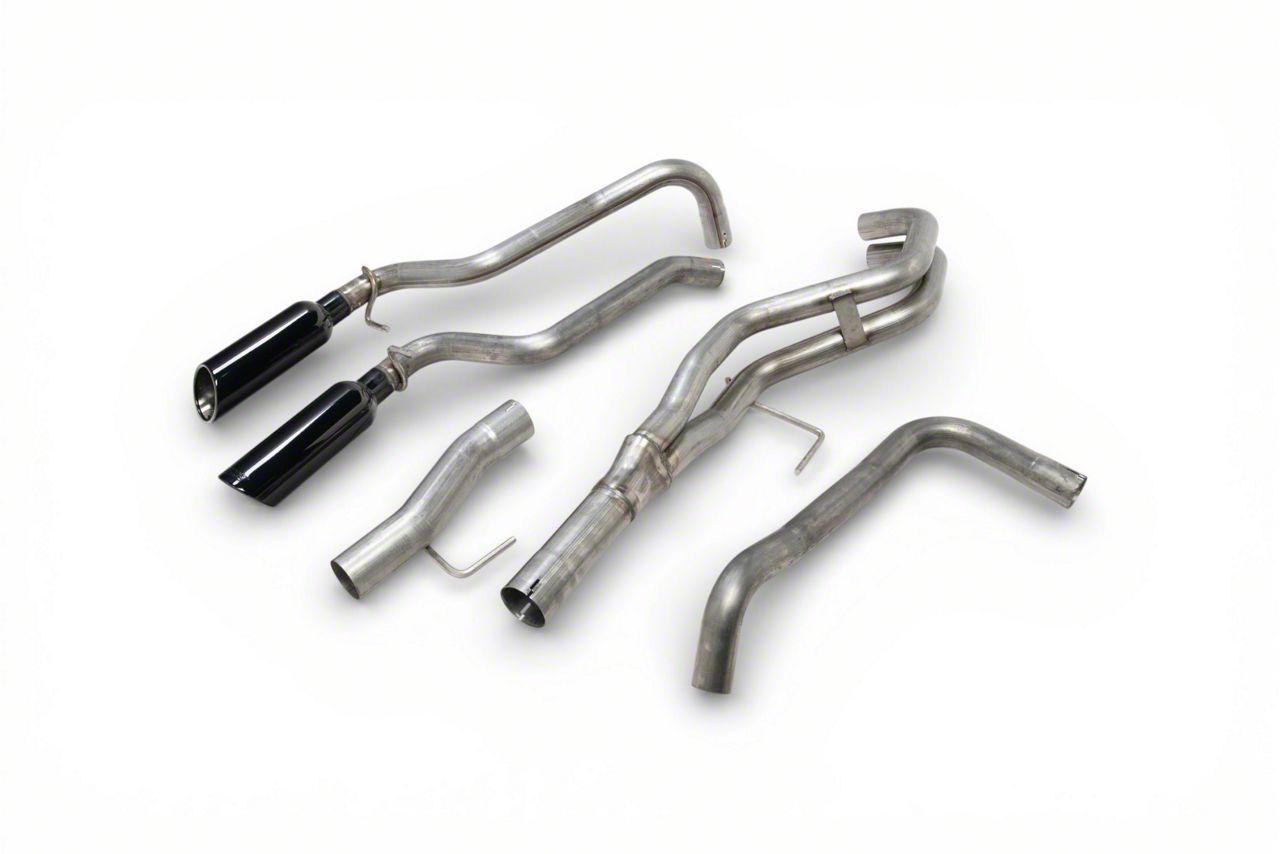 Borla F-150 ATAK Dual Exhaust System with Black Chrome Tips; Rear