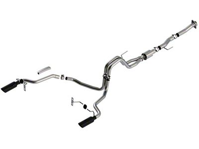 Borla ATAK Dual Exhaust System with Black Chrome Tips; Rear Exit (21-25 5.0L F-150 w/o Factory Dual Exhaust)