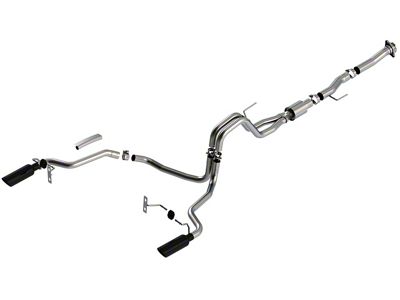 Borla ATAK Dual Exhaust System with Black Chrome Tips; Rear Exit (21-24 5.0L F-150)