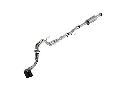 Borla ATAK Dual Exhaust System with Black Chrome Tips; Same Side Exit (21-25 5.0L F-150 w/o Factory Dual Exhaust)