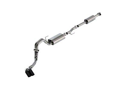 Borla ATAK Dual Exhaust System with Black Chrome Tips; Same Side Exit (21-25 3.3L F-150)