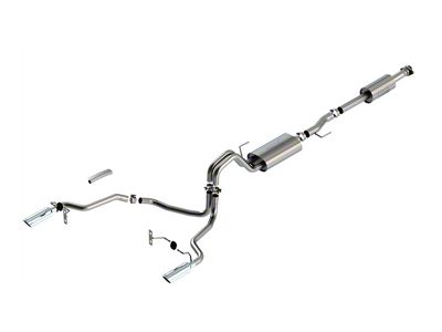 Borla ATAK Dual Exhaust System with Chrome Tips; Rear Exit (21-25 3.3L F-150)