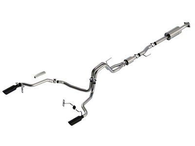 Borla S-Type Dual Exhaust System with Black Chrome Tips; Rear Exit (21-25 5.0L F-150 w/o Factory Dual Exhaust)