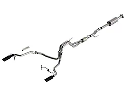 Borla S-Type Dual Exhaust System with Black Chrome Tips; Rear Exit (21-24 5.0L F-150, Excluding Tremor)