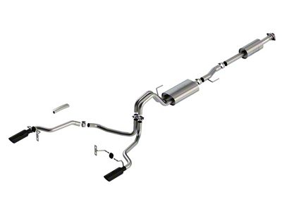 Borla S-Type Dual Exhaust System with Black Chrome Tips; Rear Exit (21-25 3.3L F-150)