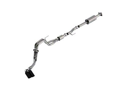 Borla S-Type Dual Exhaust System with Black Chrome Tips; Same Side Exit (21-24 5.0L F-150, Excluding Tremor)