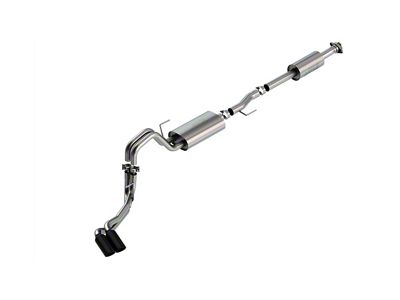 Borla S-Type Dual Exhaust System with Black Chrome Tips; Same Side Exit (21-25 3.3L F-150)